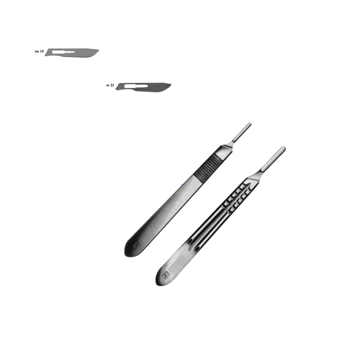 Kit Scalpel Chirurgical Professionnel : 1 Manche Réutilisable #7 Acier Inox + 10 Lames Stériles #11